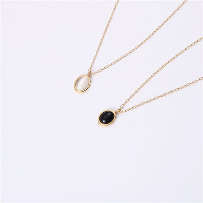 Titanium steel necklace female niche clavicle chain