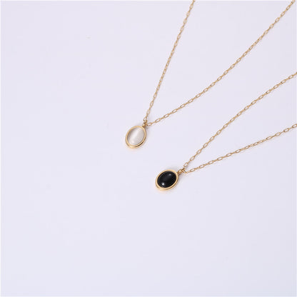 Titanium steel necklace female niche clavicle chain